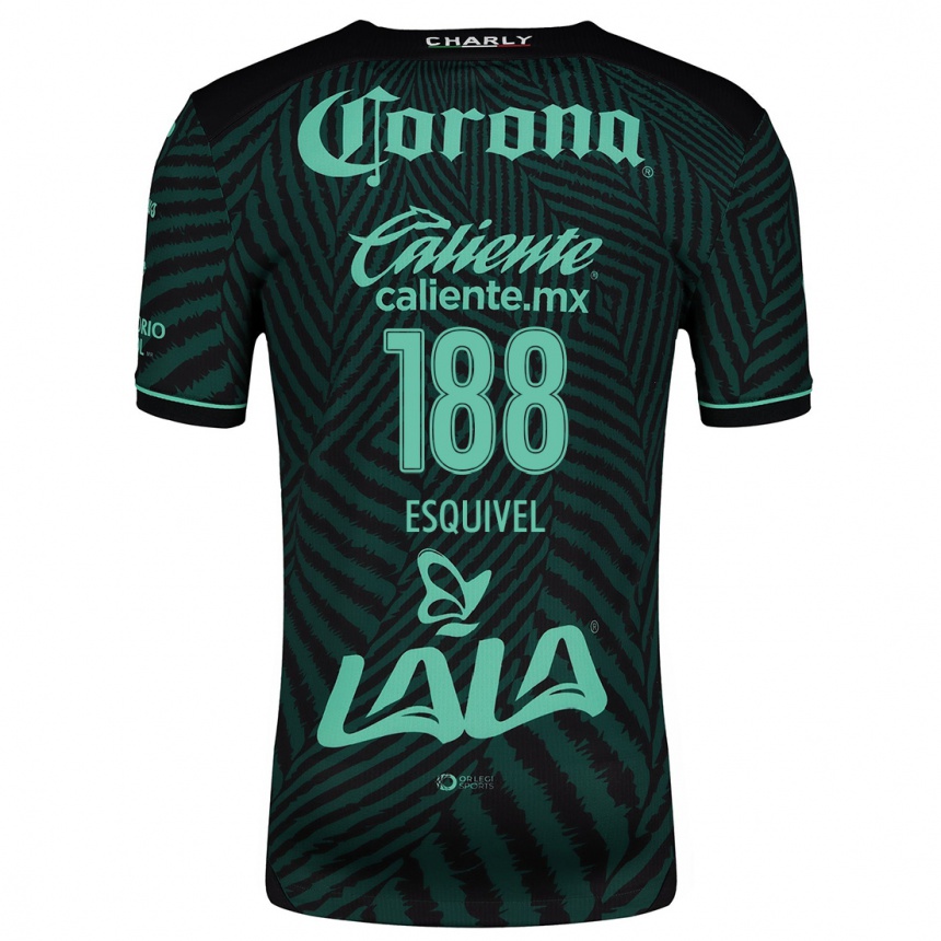 Niño Fútbol Camiseta Bruno Esquivel #188 Verde Negro 2ª Equipación 2024/25 México