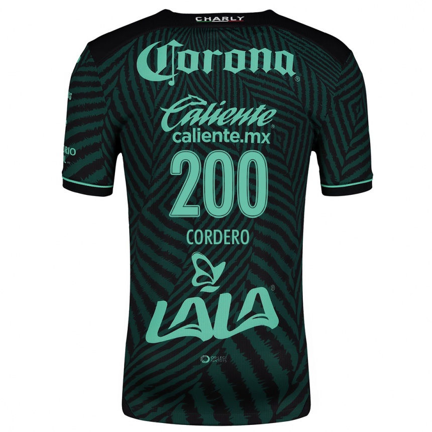 Niño Fútbol Camiseta Mario Cordero #200 Verde Negro 2ª Equipación 2024/25 México