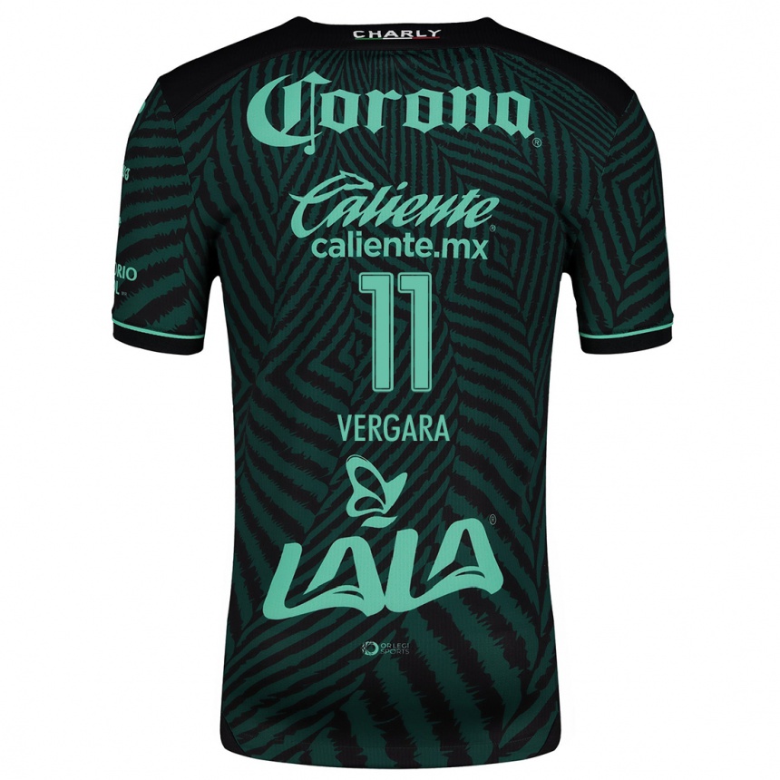 Niño Fútbol Camiseta Duván Vergara #11 Verde Negro 2ª Equipación 2024/25 México