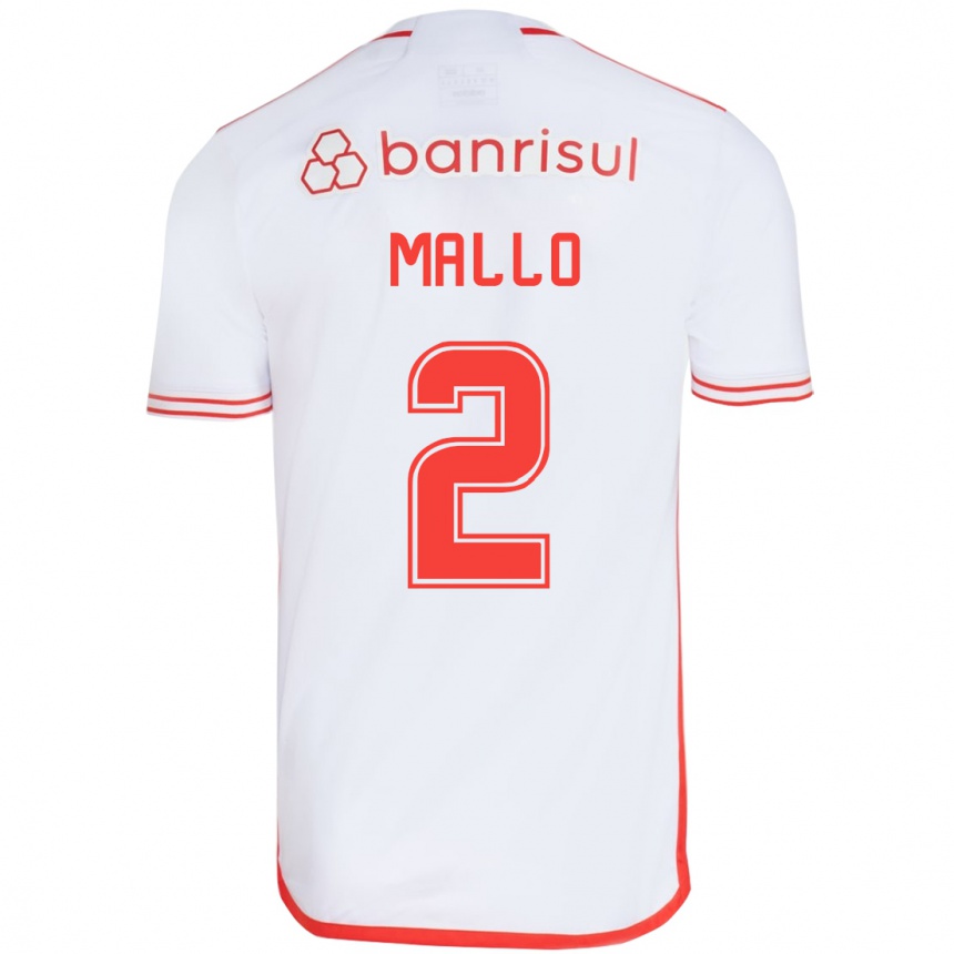 Niño Fútbol Camiseta Hugo Mallo #2 Blanco Rojo 2ª Equipación 2024/25 México