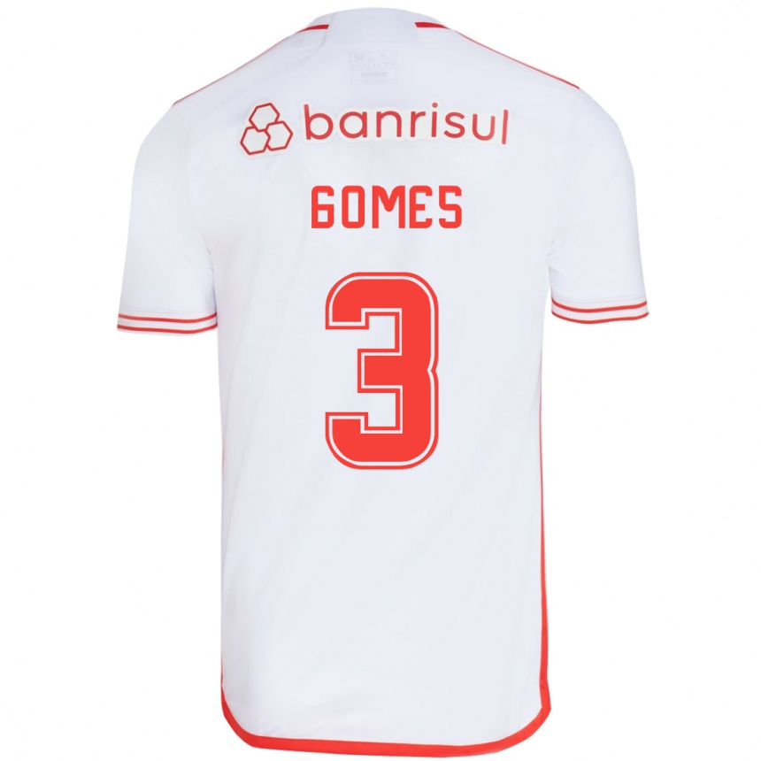 Niño Fútbol Camiseta Igor Gomes #3 Blanco Rojo 2ª Equipación 2024/25 México