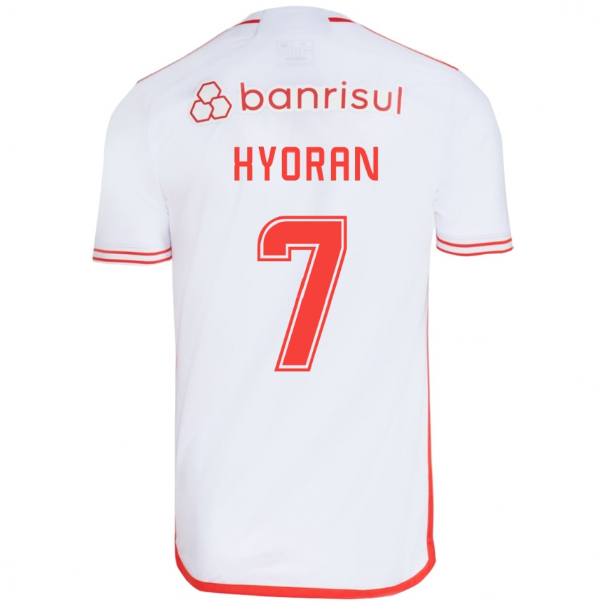 Niño Fútbol Camiseta Hyoran #7 Blanco Rojo 2ª Equipación 2024/25 México