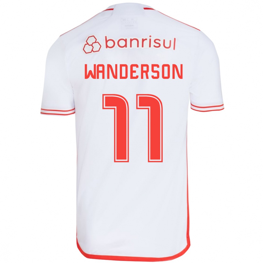 Niño Fútbol Camiseta Wanderson #11 Blanco Rojo 2ª Equipación 2024/25 México