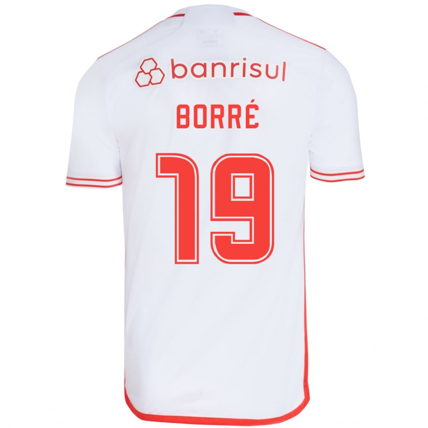 Niño Fútbol Camiseta Rafael Borré #19 Blanco Rojo 2ª Equipación 2024/25 México