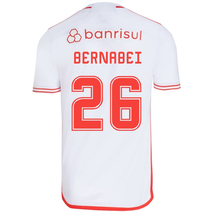 Niño Fútbol Camiseta Alexandro Bernabéi #26 Blanco Rojo 2ª Equipación 2024/25 México