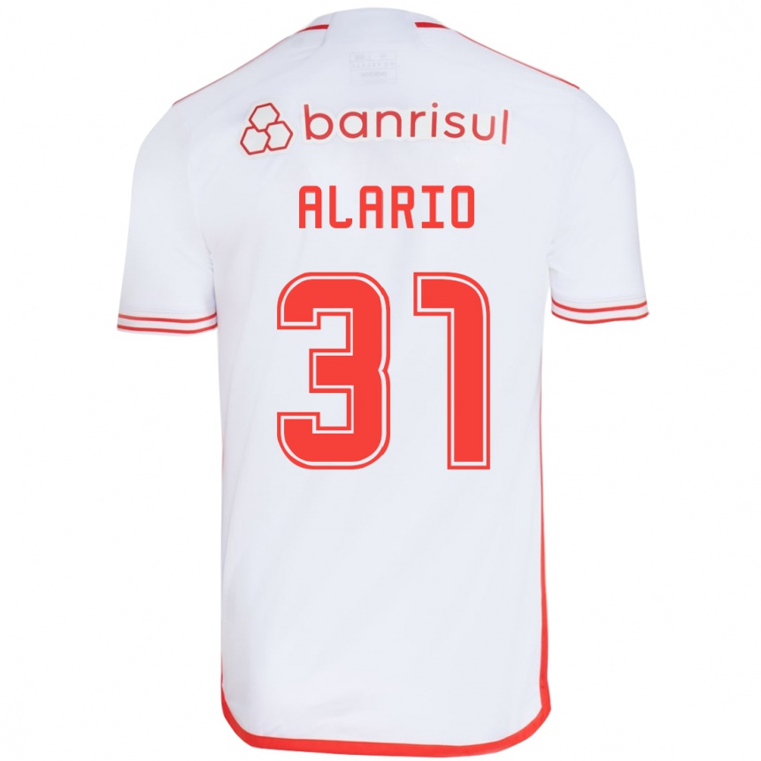 Niño Fútbol Camiseta Lucas Alario #31 Blanco Rojo 2ª Equipación 2024/25 México