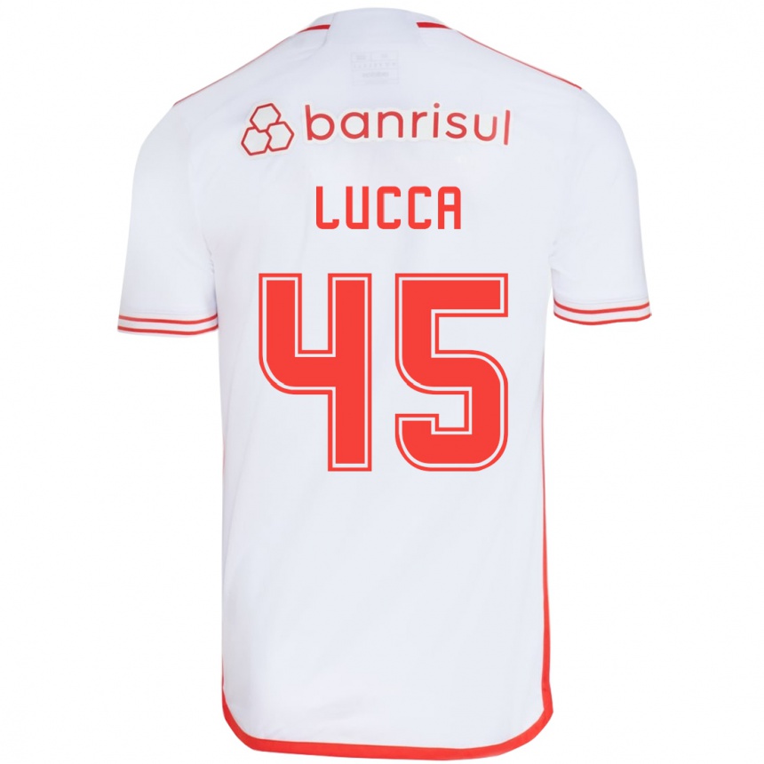 Niño Fútbol Camiseta Lucca #45 Blanco Rojo 2ª Equipación 2024/25 México