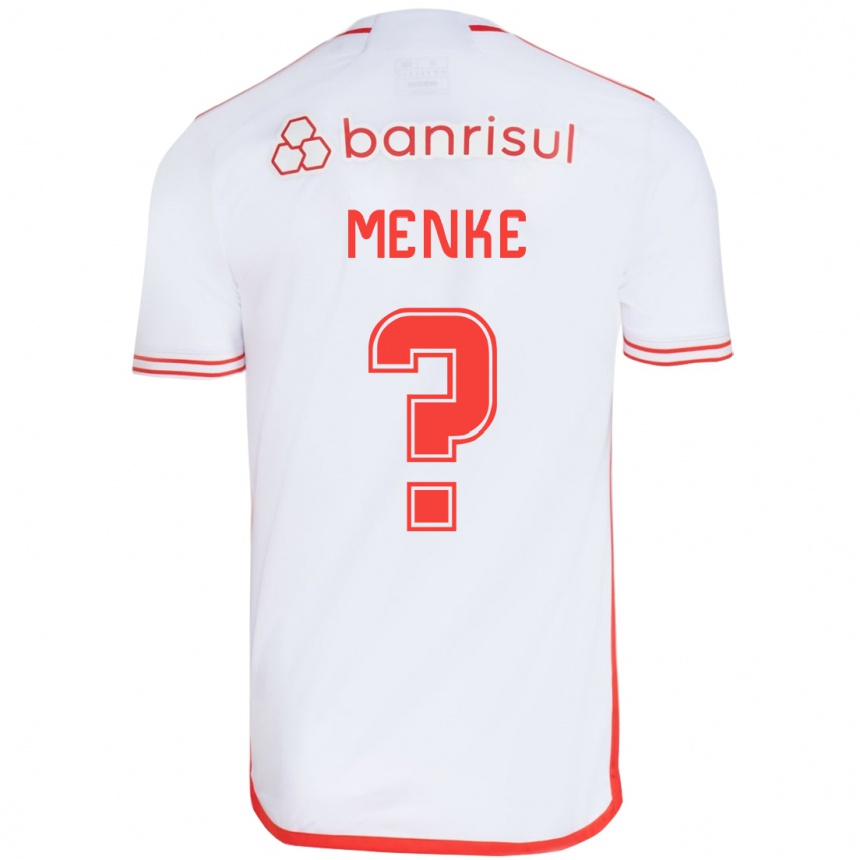 Niño Fútbol Camiseta Henrique Menke #0 Blanco Rojo 2ª Equipación 2024/25 México