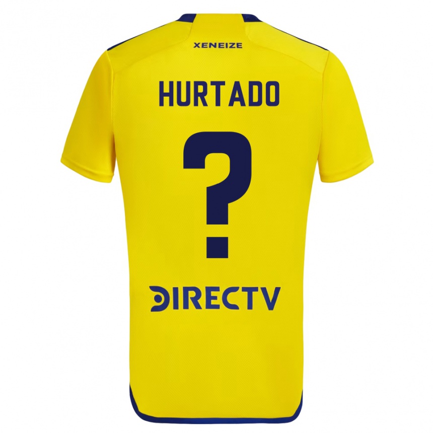 Niño Fútbol Camiseta Jan Hurtado #0 Amarillo Azul 2ª Equipación 2024/25 México