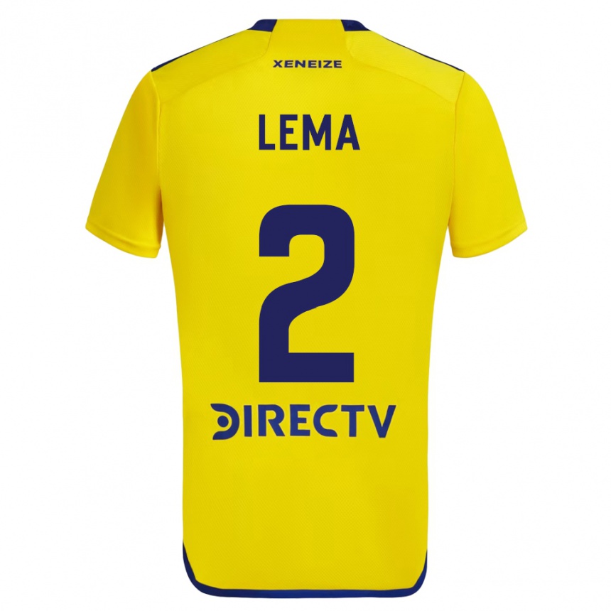 Niño Fútbol Camiseta Cristian Lema #2 Amarillo Azul 2ª Equipación 2024/25 México