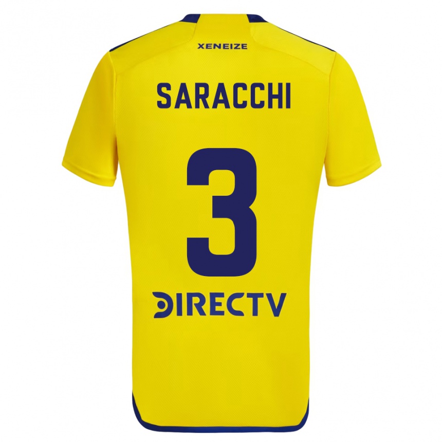 Niño Fútbol Camiseta Marcelo Saracchi #3 Amarillo Azul 2ª Equipación 2024/25 México