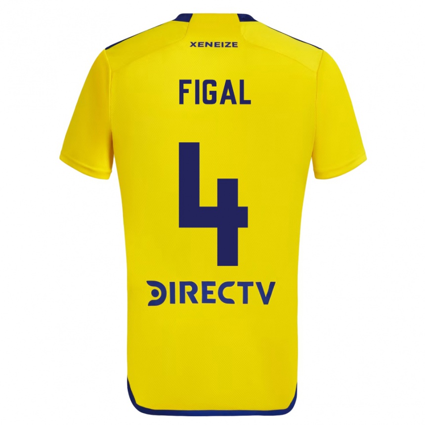 Niño Fútbol Camiseta Nicolás Figal #4 Amarillo Azul 2ª Equipación 2024/25 México