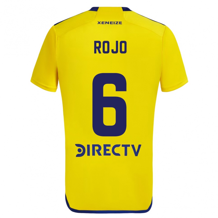 Niño Fútbol Camiseta Marcos Rojo #6 Amarillo Azul 2ª Equipación 2024/25 México