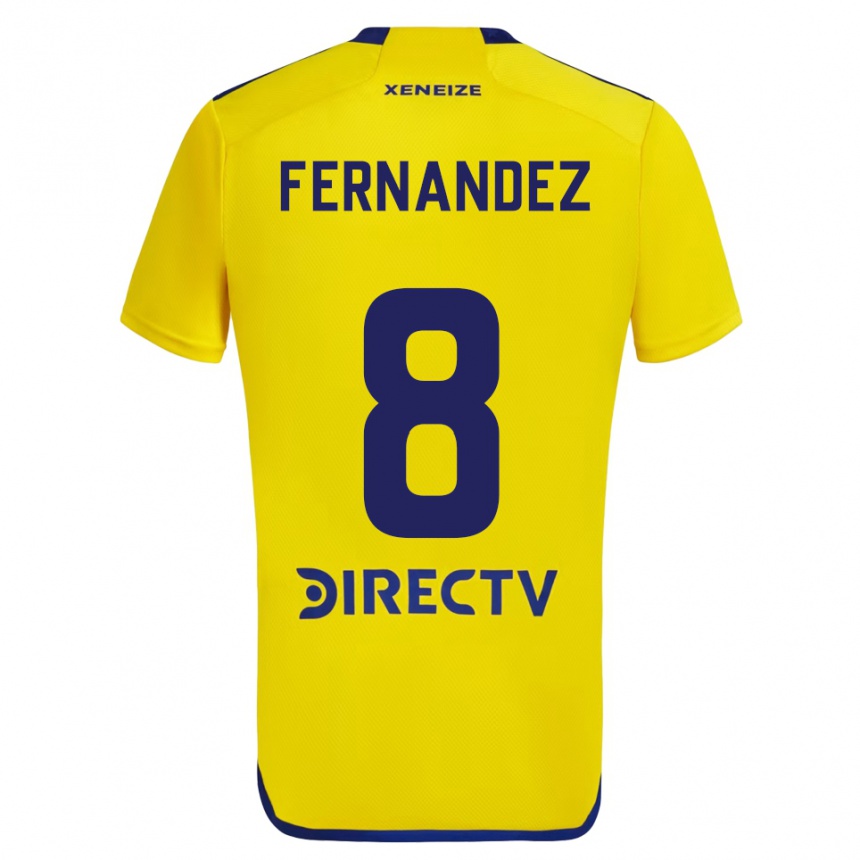 Niño Fútbol Camiseta Pol Fernández #8 Amarillo Azul 2ª Equipación 2024/25 México