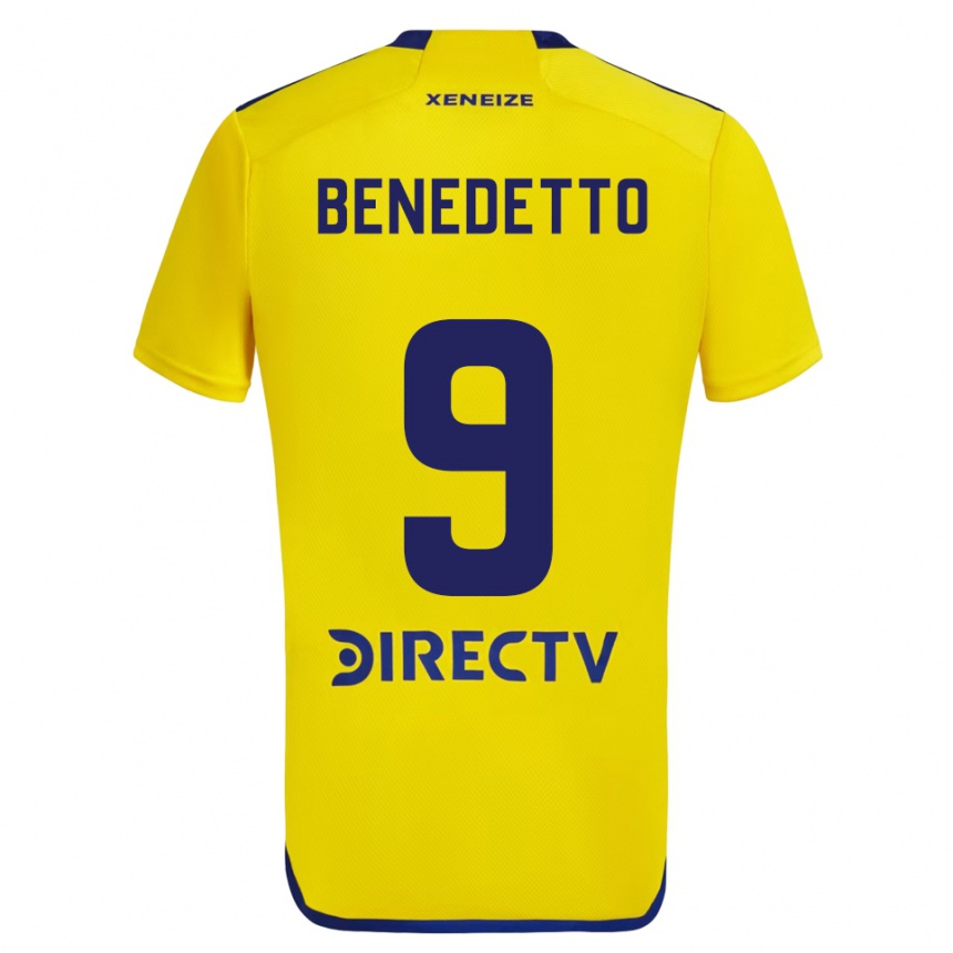 Niño Fútbol Camiseta Darío Benedetto #9 Amarillo Azul 2ª Equipación 2024/25 México