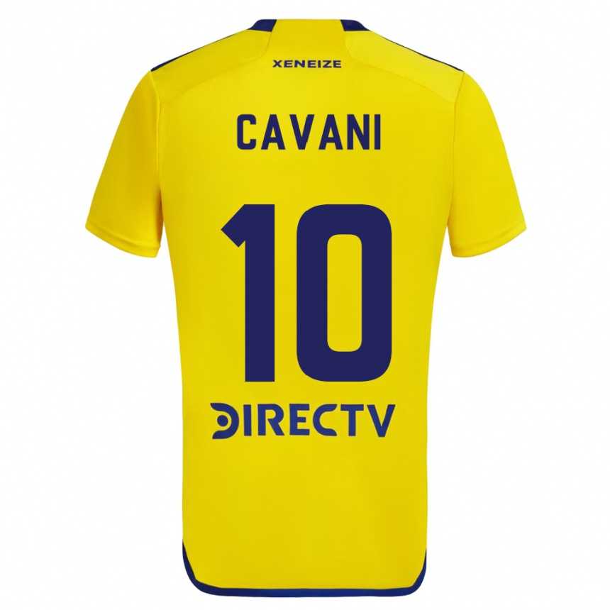 Niño Fútbol Camiseta Edinson Cavani #10 Amarillo Azul 2ª Equipación 2024/25 México