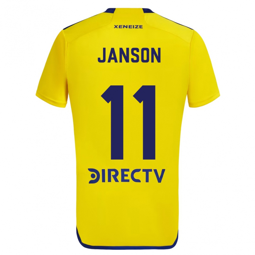 Niño Fútbol Camiseta Lucas Janson #11 Amarillo Azul 2ª Equipación 2024/25 México