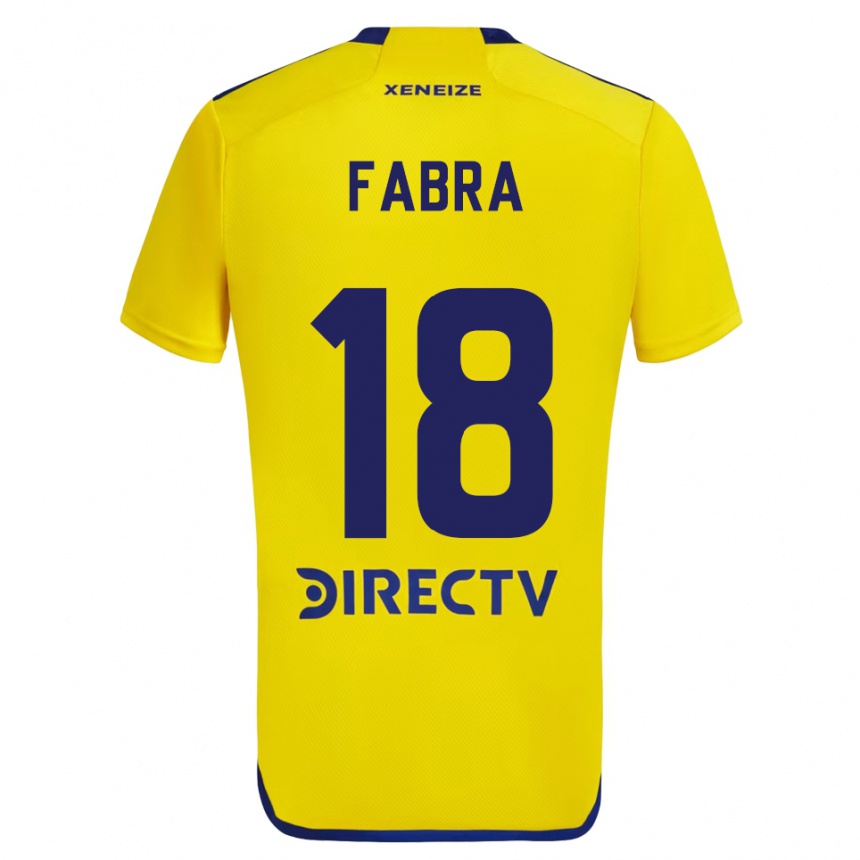 Niño Fútbol Camiseta Frank Fabra #18 Amarillo Azul 2ª Equipación 2024/25 México