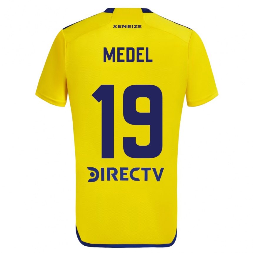 Niño Fútbol Camiseta Gary Medel #19 Amarillo Azul 2ª Equipación 2024/25 México