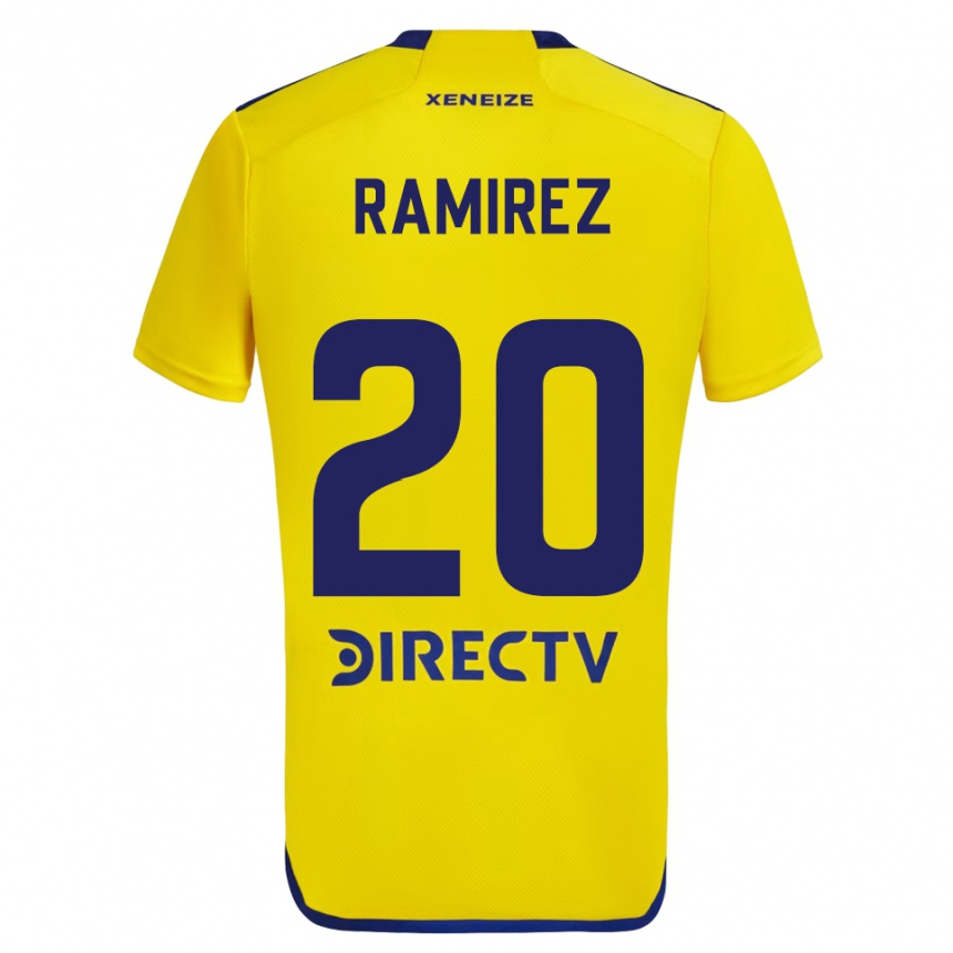 Niño Fútbol Camiseta Juan Ramírez #20 Amarillo Azul 2ª Equipación 2024/25 México