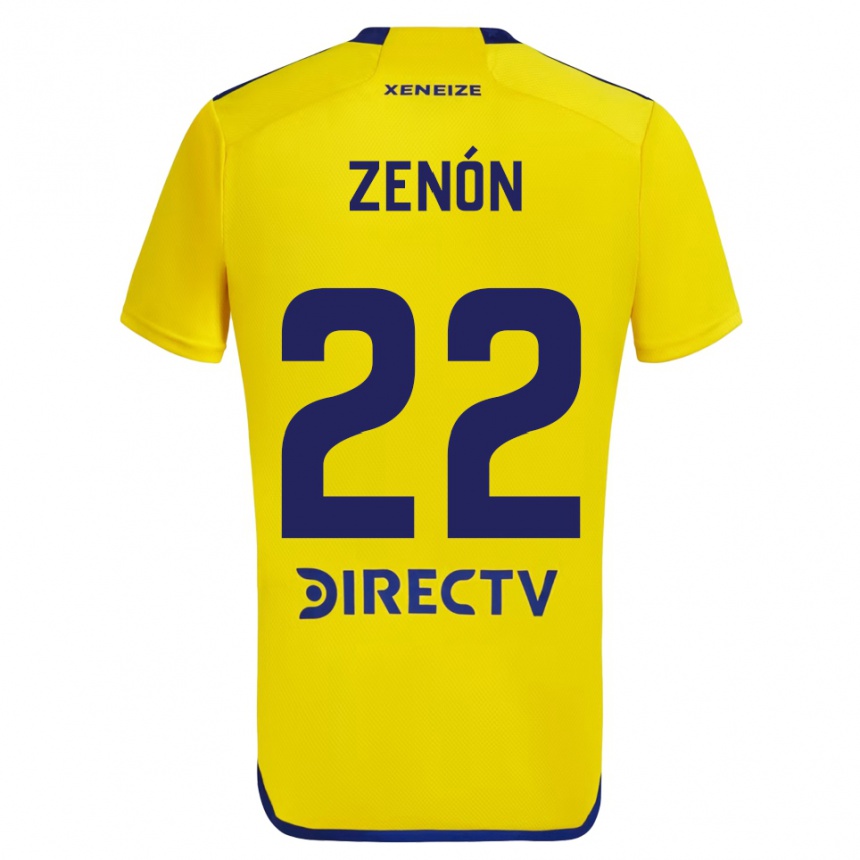 Niño Fútbol Camiseta Kevin Zenón #22 Amarillo Azul 2ª Equipación 2024/25 México