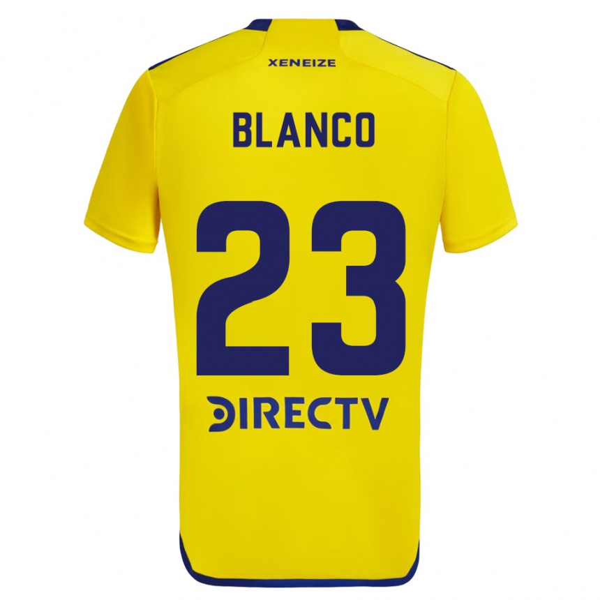 Niño Fútbol Camiseta Lautaro Blanco #23 Amarillo Azul 2ª Equipación 2024/25 México