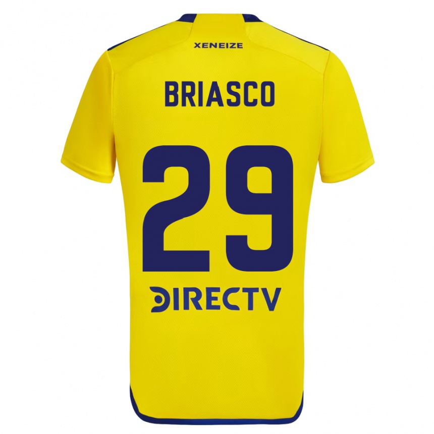 Niño Fútbol Camiseta Norberto Briasco #29 Amarillo Azul 2ª Equipación 2024/25 México