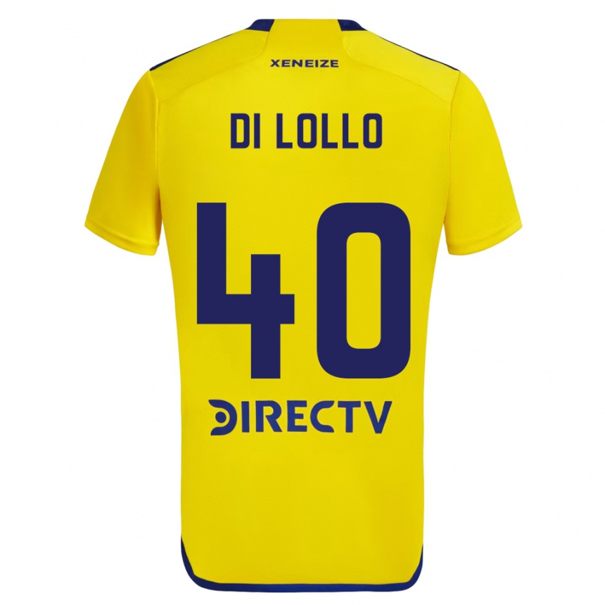 Niño Fútbol Camiseta Lautaro Di Lollo #40 Amarillo Azul 2ª Equipación 2024/25 México