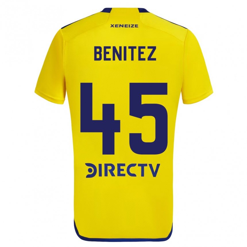 Niño Fútbol Camiseta Mauricio Benítez #45 Amarillo Azul 2ª Equipación 2024/25 México