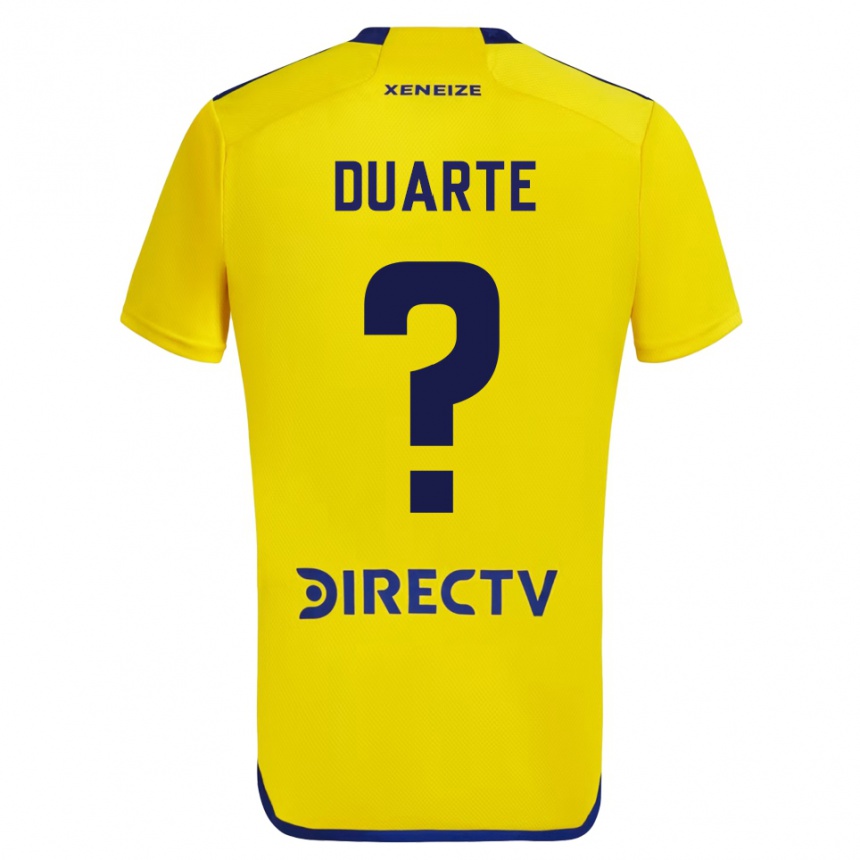 Niño Fútbol Camiseta Kevin Duarte #0 Amarillo Azul 2ª Equipación 2024/25 México