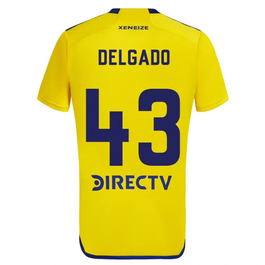 Niño Fútbol Camiseta Milton Delgado #43 Amarillo Azul 2ª Equipación 2024/25 México