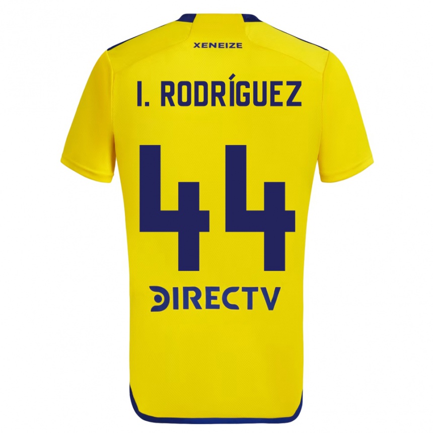 Niño Fútbol Camiseta Ignacio Rodríguez #44 Amarillo Azul 2ª Equipación 2024/25 México