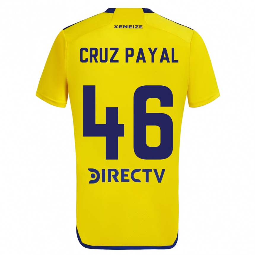 Niño Fútbol Camiseta Juan Cruz Payal #46 Amarillo Azul 2ª Equipación 2024/25 México