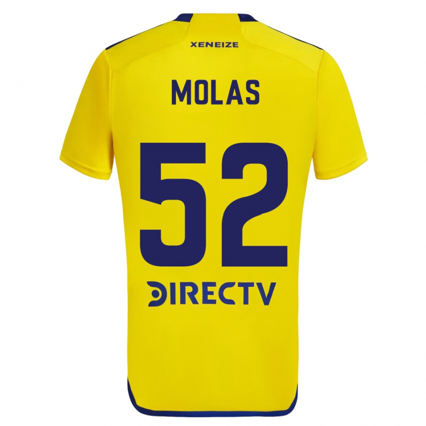 Niño Fútbol Camiseta Walter Molas #52 Amarillo Azul 2ª Equipación 2024/25 México