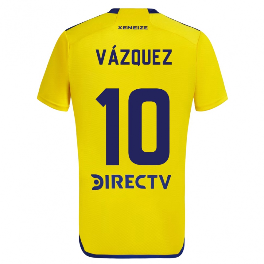 Niño Fútbol Camiseta Lucas Vázquez #10 Amarillo Azul 2ª Equipación 2024/25 México