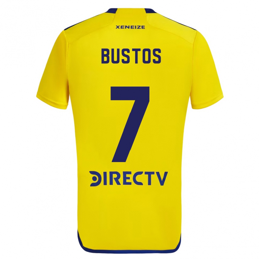 Niño Fútbol Camiseta Tomás Bustos #7 Amarillo Azul 2ª Equipación 2024/25 México