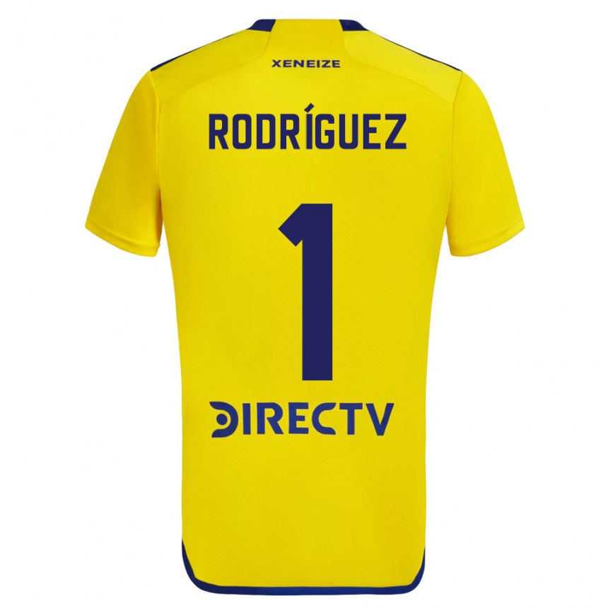 Niño Fútbol Camiseta Fernando Rodríguez #1 Amarillo Azul 2ª Equipación 2024/25 México