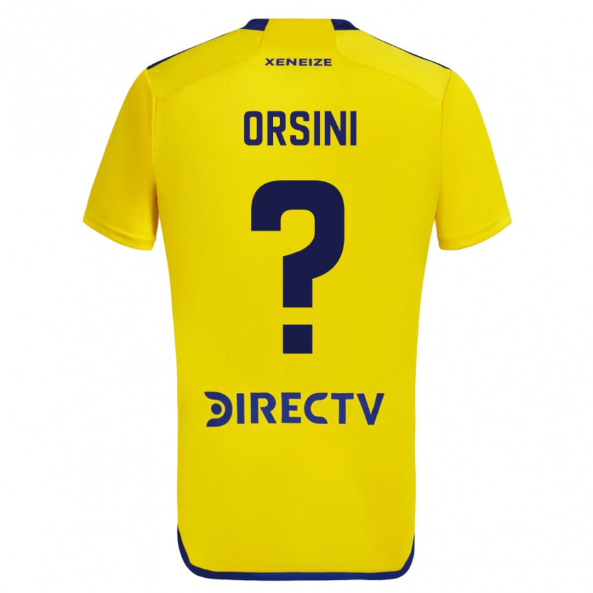 Niño Fútbol Camiseta Nicolás Orsini #0 Amarillo Azul 2ª Equipación 2024/25 México