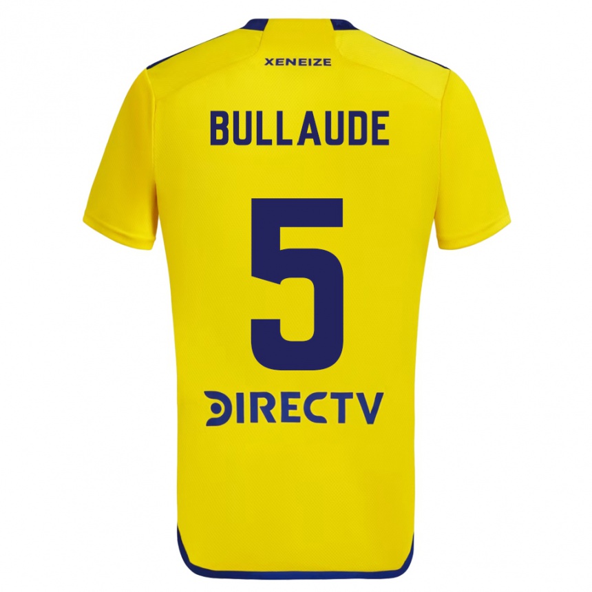 Niño Fútbol Camiseta Ezequiel Bullaude #5 Amarillo Azul 2ª Equipación 2024/25 México