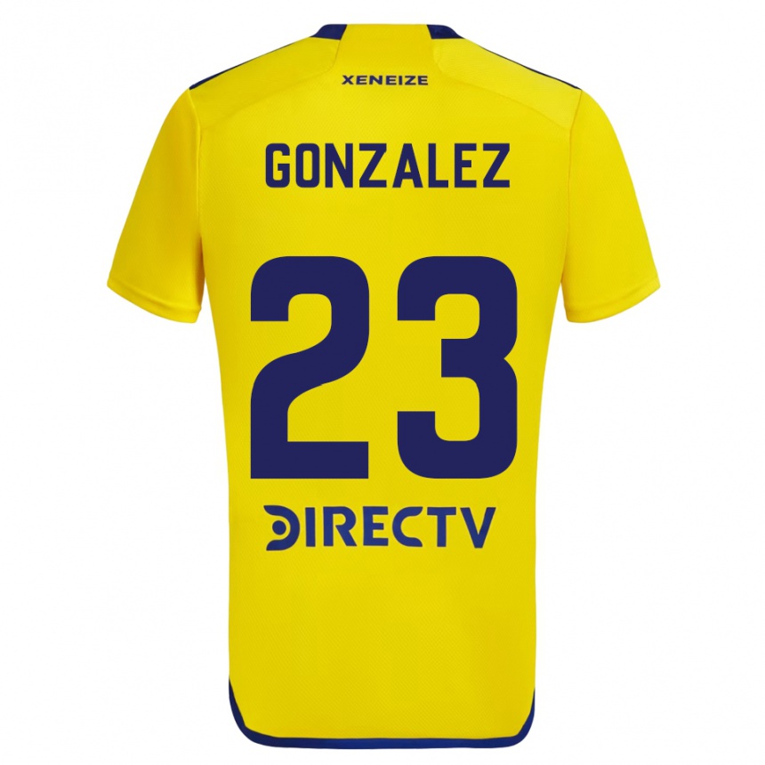 Niño Fútbol Camiseta Diego González #23 Amarillo Azul 2ª Equipación 2024/25 México