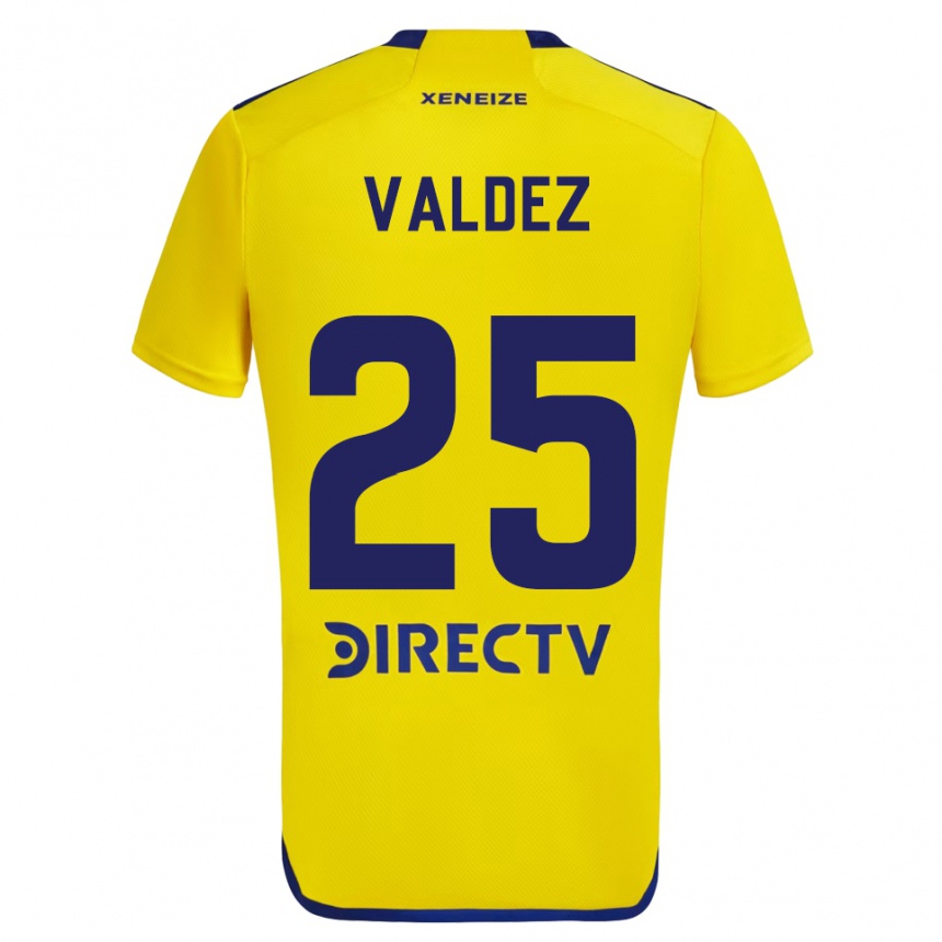 Niño Fútbol Camiseta Bruno Valdez #25 Amarillo Azul 2ª Equipación 2024/25 México