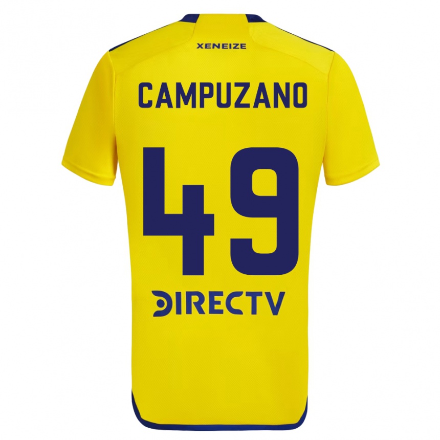 Niño Fútbol Camiseta Jorman Campuzano #49 Amarillo Azul 2ª Equipación 2024/25 México