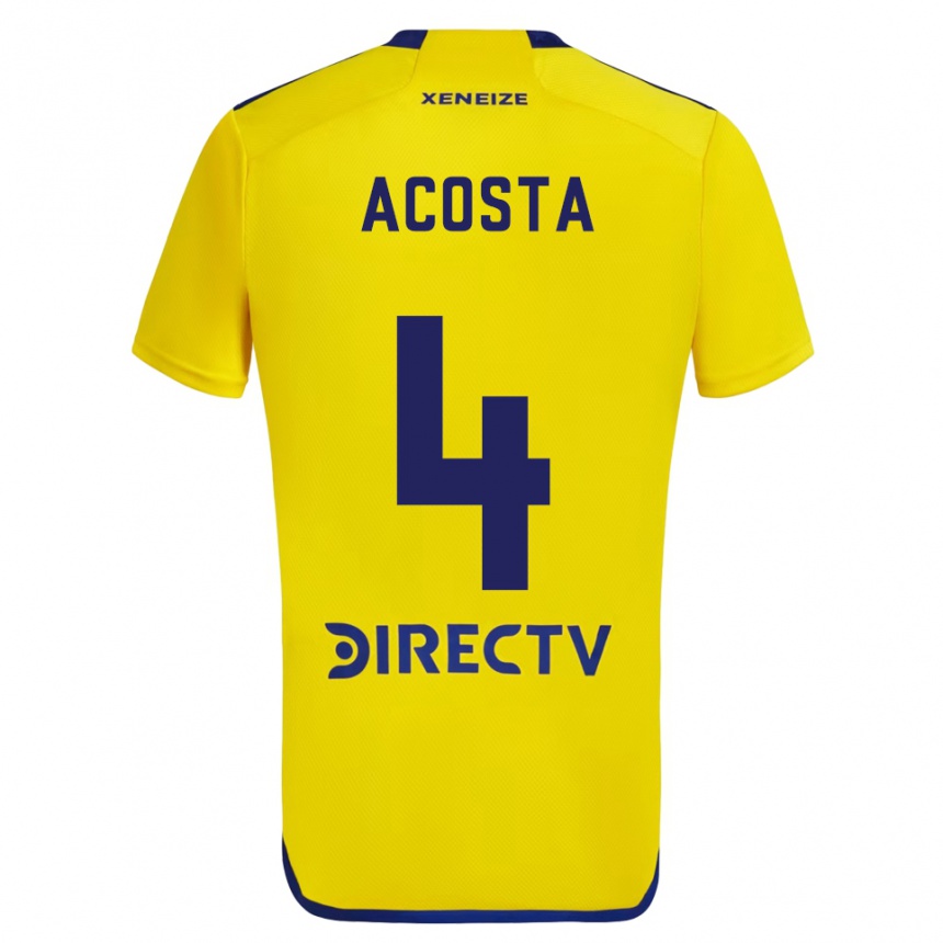 Niño Fútbol Camiseta Natan Acosta #4 Amarillo Azul 2ª Equipación 2024/25 México