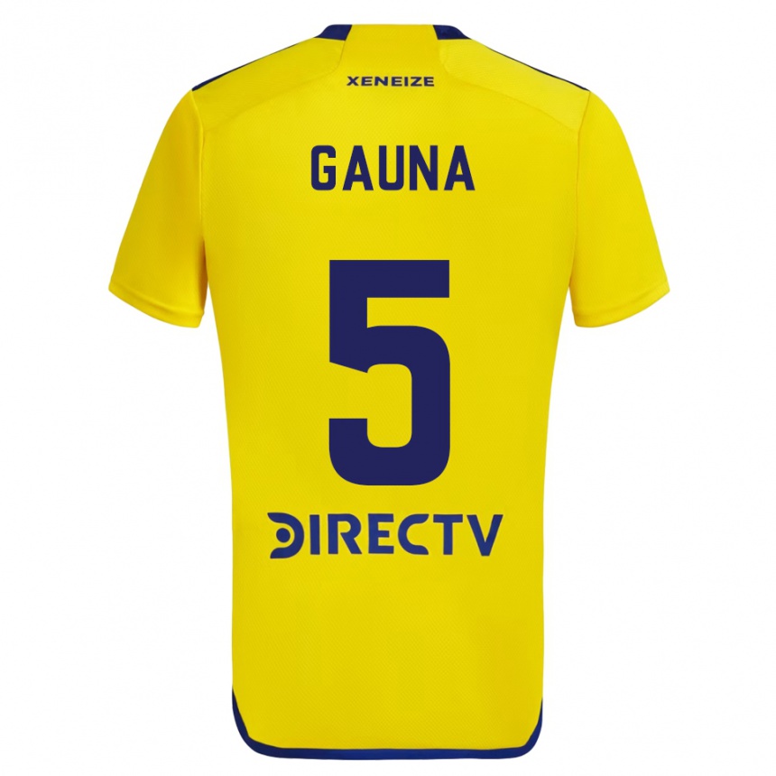 Niño Fútbol Camiseta Santiago Gauna #5 Amarillo Azul 2ª Equipación 2024/25 México