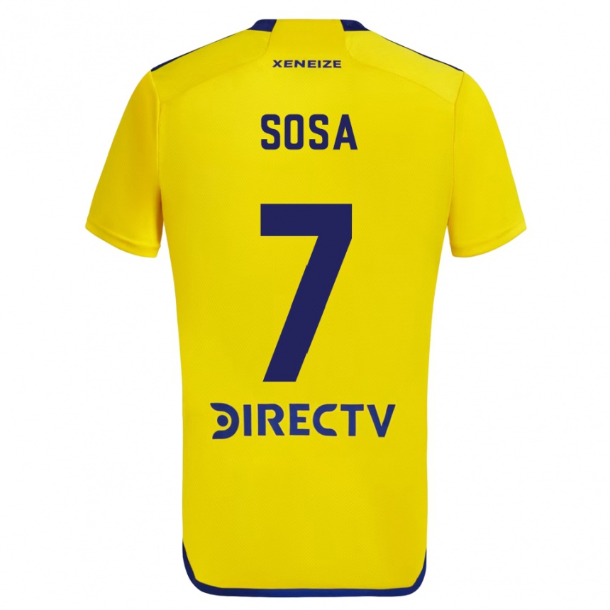 Niño Fútbol Camiseta Elián Sosa #7 Amarillo Azul 2ª Equipación 2024/25 México