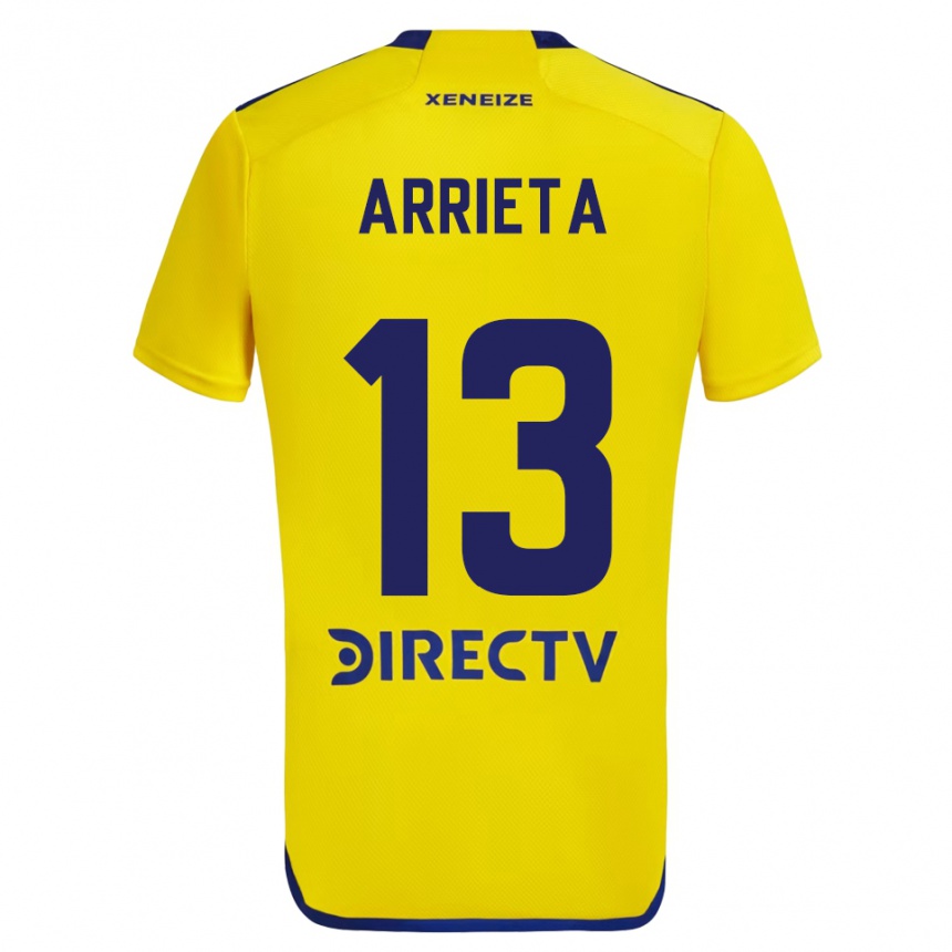 Niño Fútbol Camiseta Thomás Arrieta #13 Amarillo Azul 2ª Equipación 2024/25 México