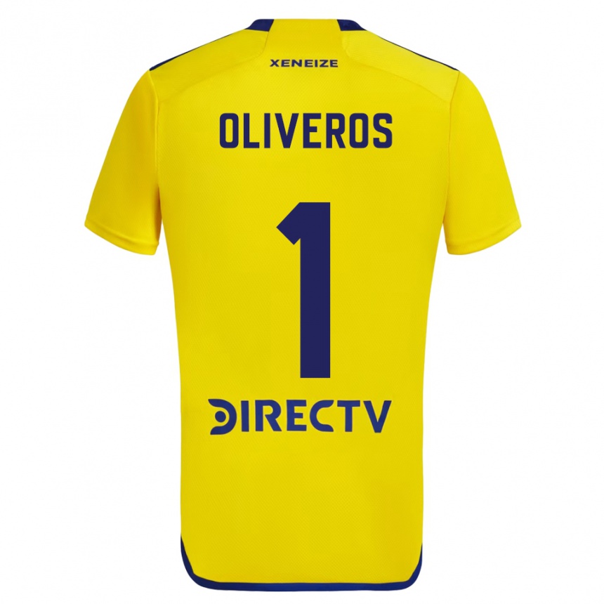 Niño Fútbol Camiseta Laurina Oliveros #1 Amarillo Azul 2ª Equipación 2024/25 México