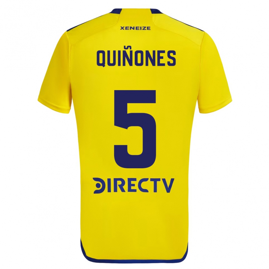 Niño Fútbol Camiseta Florencia Quiñones #5 Amarillo Azul 2ª Equipación 2024/25 México