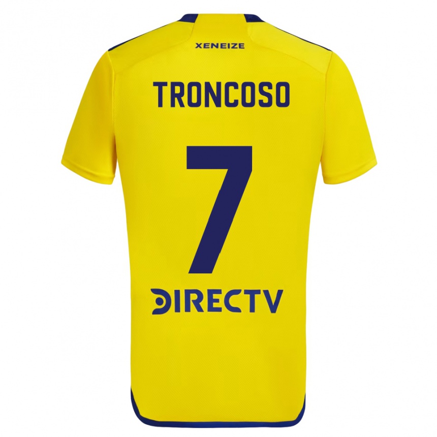 Niño Fútbol Camiseta Carolina Troncoso #7 Amarillo Azul 2ª Equipación 2024/25 México