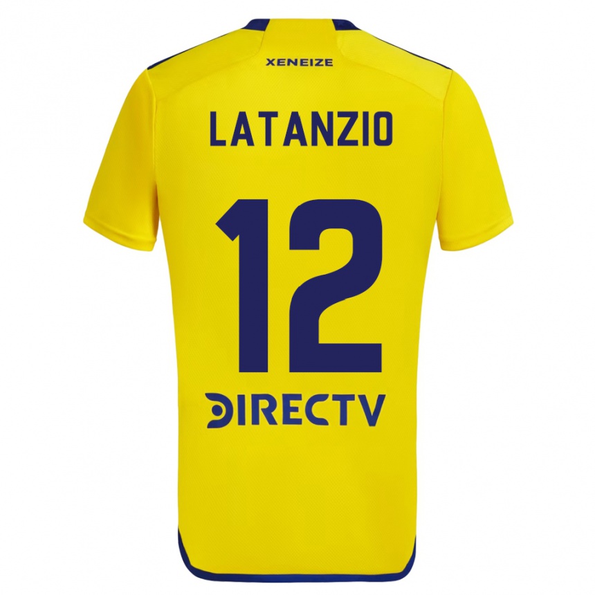 Niño Fútbol Camiseta Florencia Latanzio #12 Amarillo Azul 2ª Equipación 2024/25 México